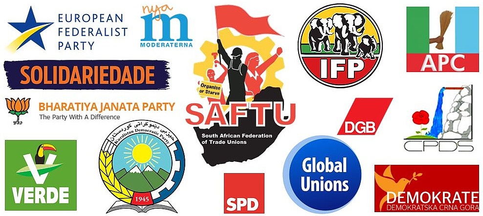 Sammlung von nationalen und internationalen Gewerkschaften, Parteien und Organisationen, von denen Pressemitteilungen gesammelt werden.