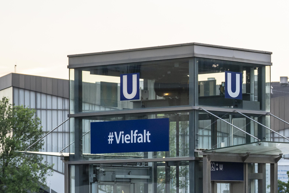 A tube station was temporarily renamed ‘Diversity’. German "Vielfalt"