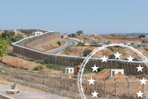 June 29, 2022, Nador, Morocco: View of the border between Nador and Melilla.