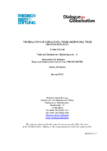 The regulation of agricultural trade under World Trade Organisation (WTO)