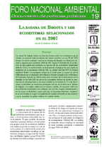 La sabana de Bogotá y los ecosistemas relacionados en el 2007
