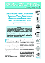 Comentarios sobre concesiones y permisos, tasas ambientales e instrumentos financieros en la legislación del agua