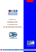Aportes de la sociedad civil al anteproyecto de ley de partidos politicos