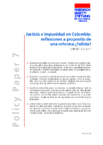 Justicia e impunidad en Colombia