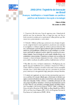 2002 - 2014: trajetória da inovação no Brasil