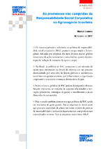 As promessas não cumpridas da responsabilidade social corporativa no agronegócio brasileiro